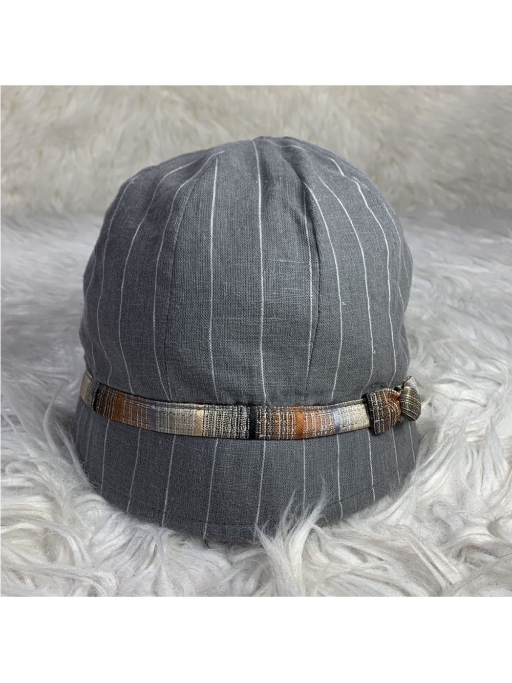 GOORIN BROS Cloche Schoolgirl Cabbie Hat Newsboy Linen Blend Ms Juliet Size XS - Picture 2 of 11